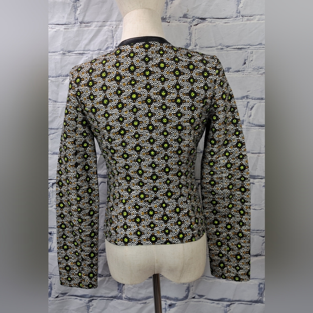 Guess by Marciano Women's Blazer Coat Jacket Asymmetrical Zip Cotton Linen 2 US - Picture 7 of 15